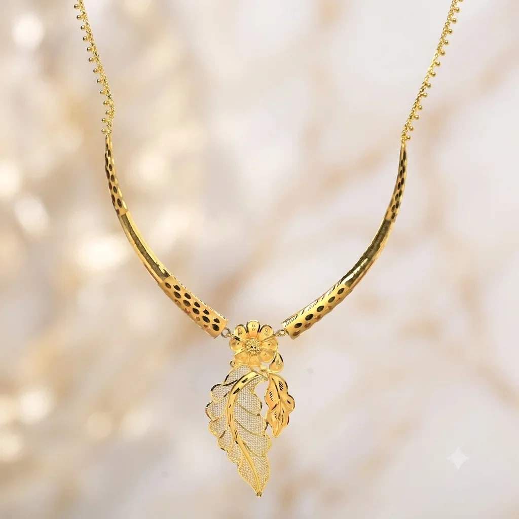 Floral Leaf Heritage Necklace